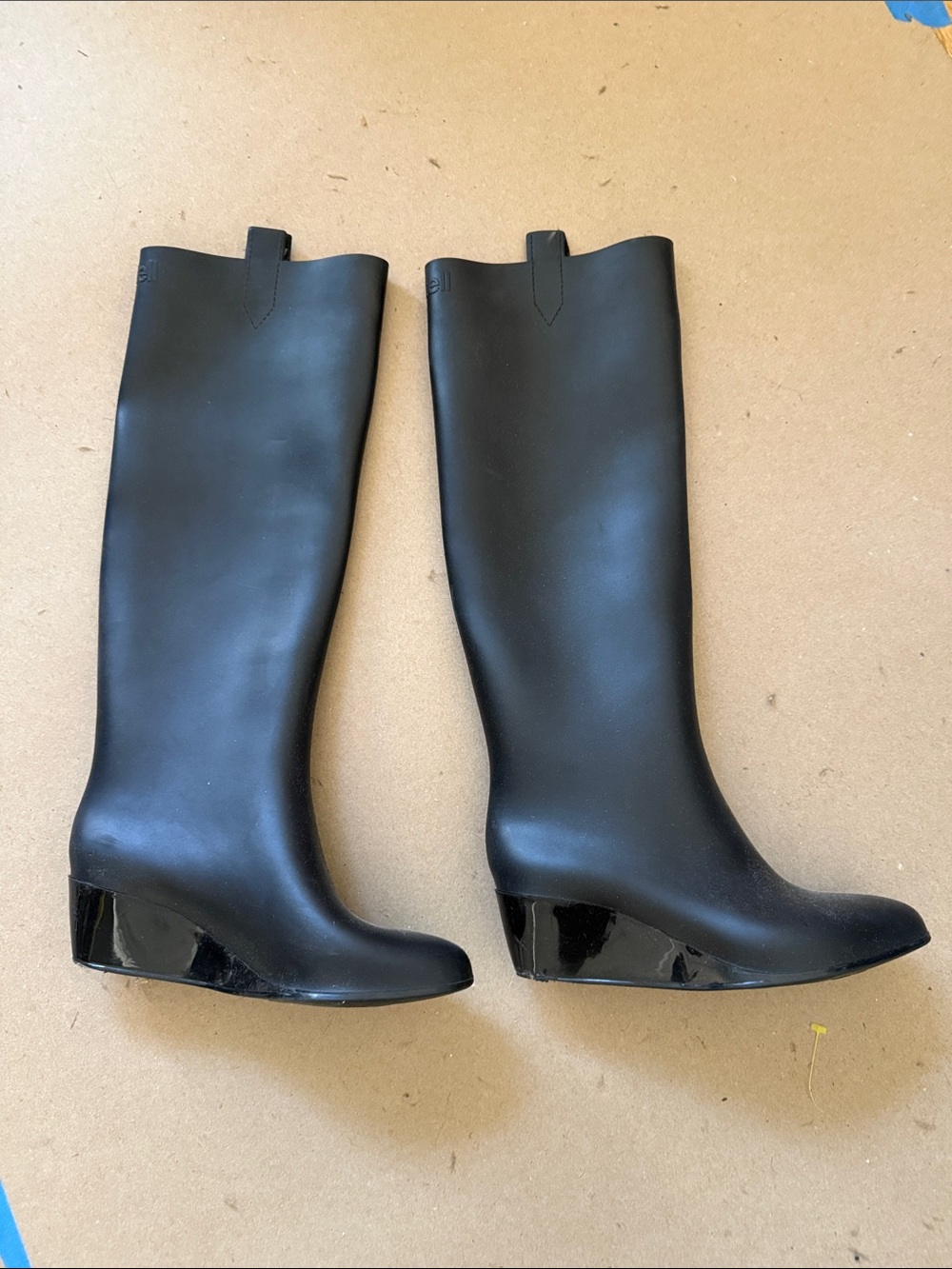 KARTELL Sofia rain boots wedge heel sized  39